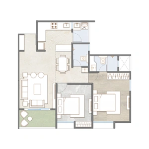 Codename Bavdhan 21 2 BHK Floor Plan